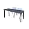 Kee Rectangle Tables > Training Tables > Kee Table & Chair Sets, 60 W, 24 L, 29 H, Grey MT6024GYBPBK47GY - alternate 1